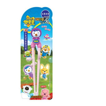 韩国pororo贝蒂儿童右手筷子第一阶段训练筷(粉色)-1双